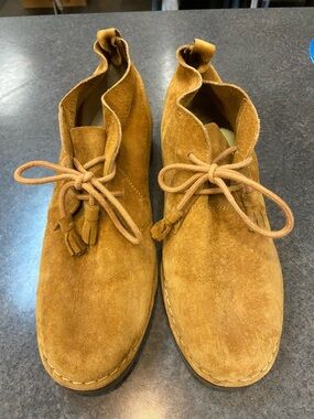 Hush Puppies Women's Suede Ankle Boots in Tan